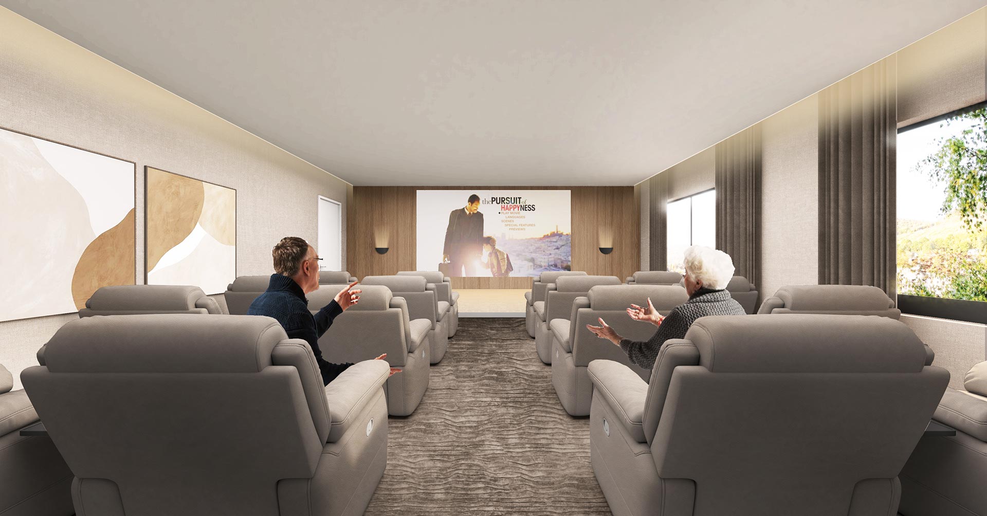 Oxa Care cinema room